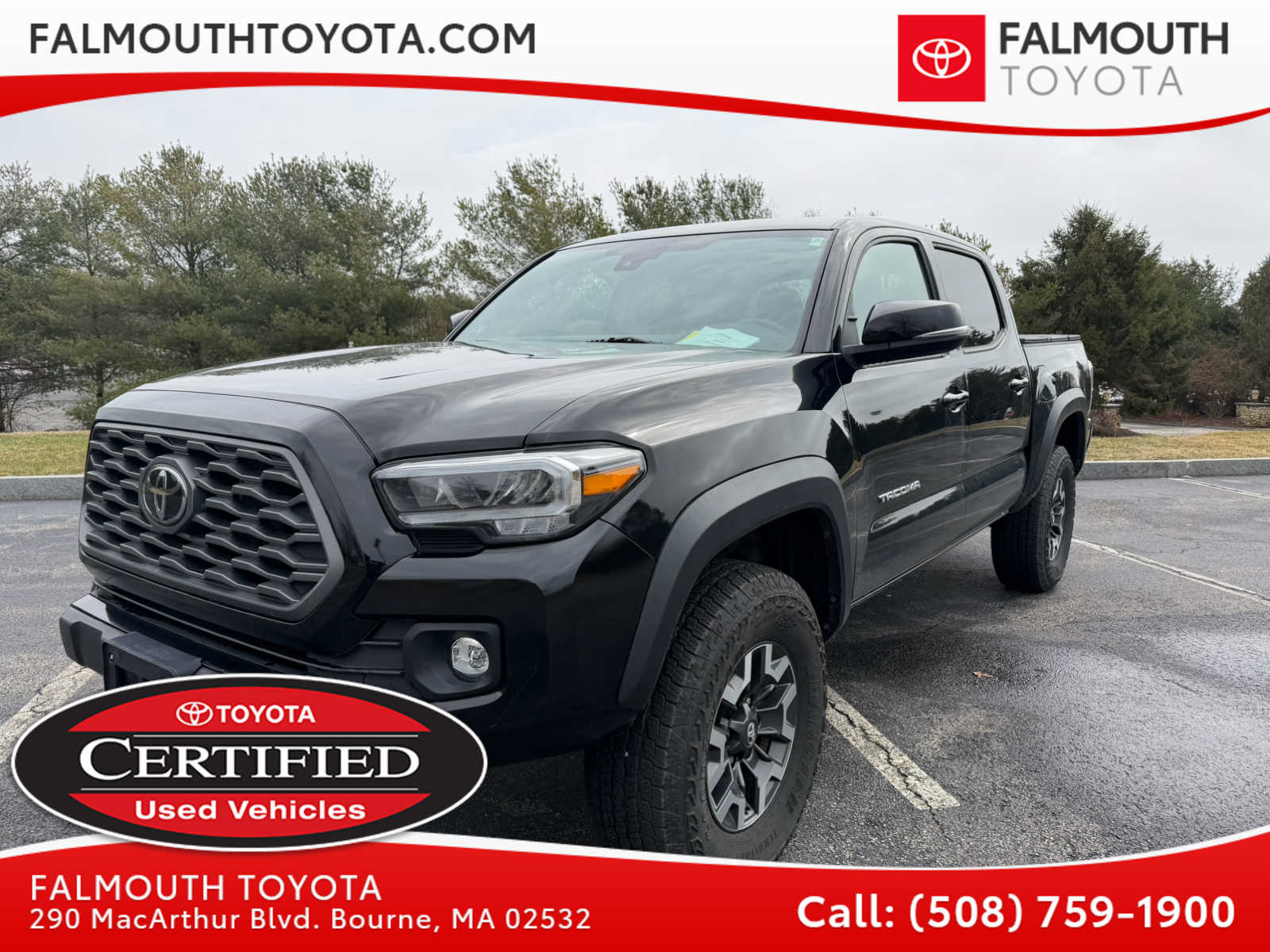 Black 2023 Toyota Tacoma TRD Off Road Double Cab 4WD Pickup Truck Four-Wheel Drive Automatic