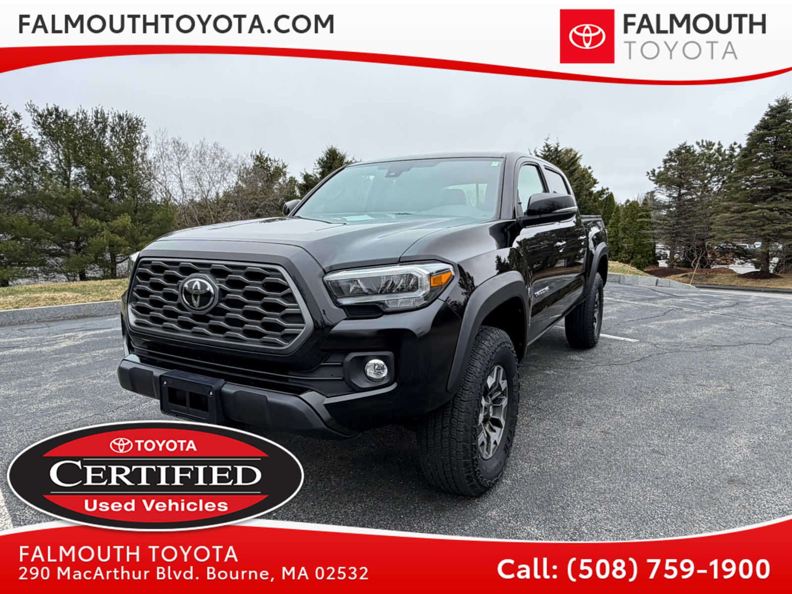 Black 2023 Toyota Tacoma TRD Off Road Double Cab 4WD Pickup Truck Four-Wheel Drive Automatic