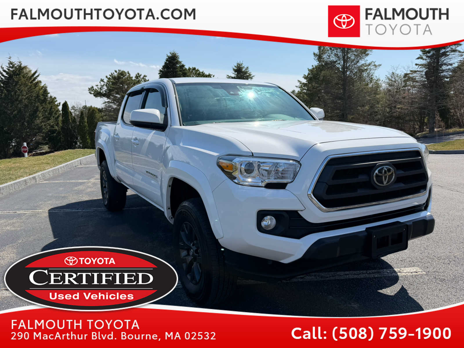 Ice Cap 2023 Toyota Tacoma SR5 V6 Double Cab 4WD Pickup Truck Four-Wheel Drive 6-Speed Automatic