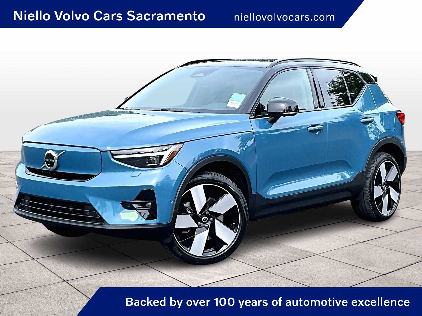 Fjord Blue Metallic 2023 Volvo XC40 Recharge Twin Ultimate eAWD SUV / Crossover All-Wheel Drive 1-Speed Automatic