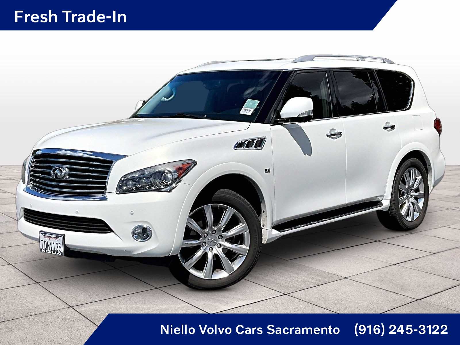 Moonlight White 2014 INFINITI QX80 RWD SUV / Crossover Rear-Wheel Drive 7-Speed Automatic