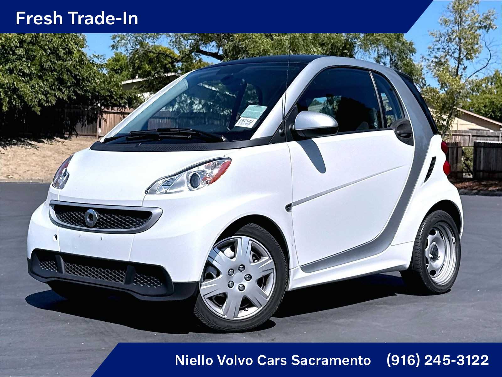 Crystal White 2015 smart fortwo Hatchback Rear-Wheel Drive 5-Speed Automatic