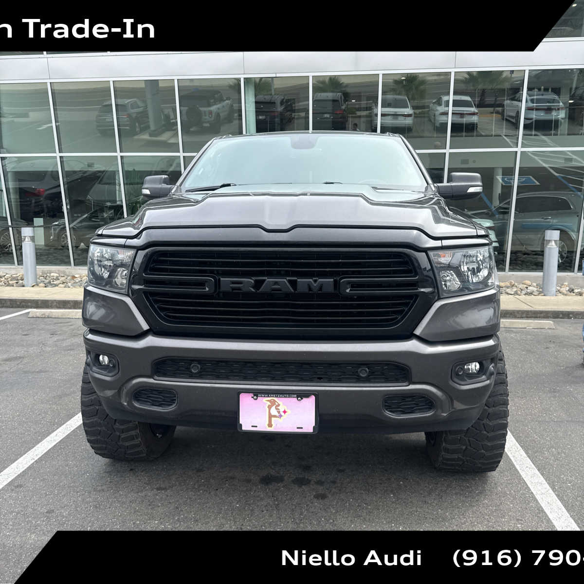 Gray (Granite Crystal Metallic Clearcoat) 2020 RAM 1500 Big Horn Crew Cab 4WD Pickup Truck Four-Wheel Drive 8-Speed Automatic