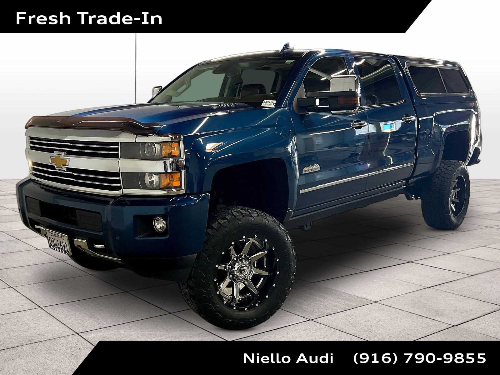Deep Ocean Blue Metallic 2015 Chevrolet Silverado 2500HD High Country Crew Cab 4WD Pickup Truck Four-Wheel Drive 6-Speed Automatic