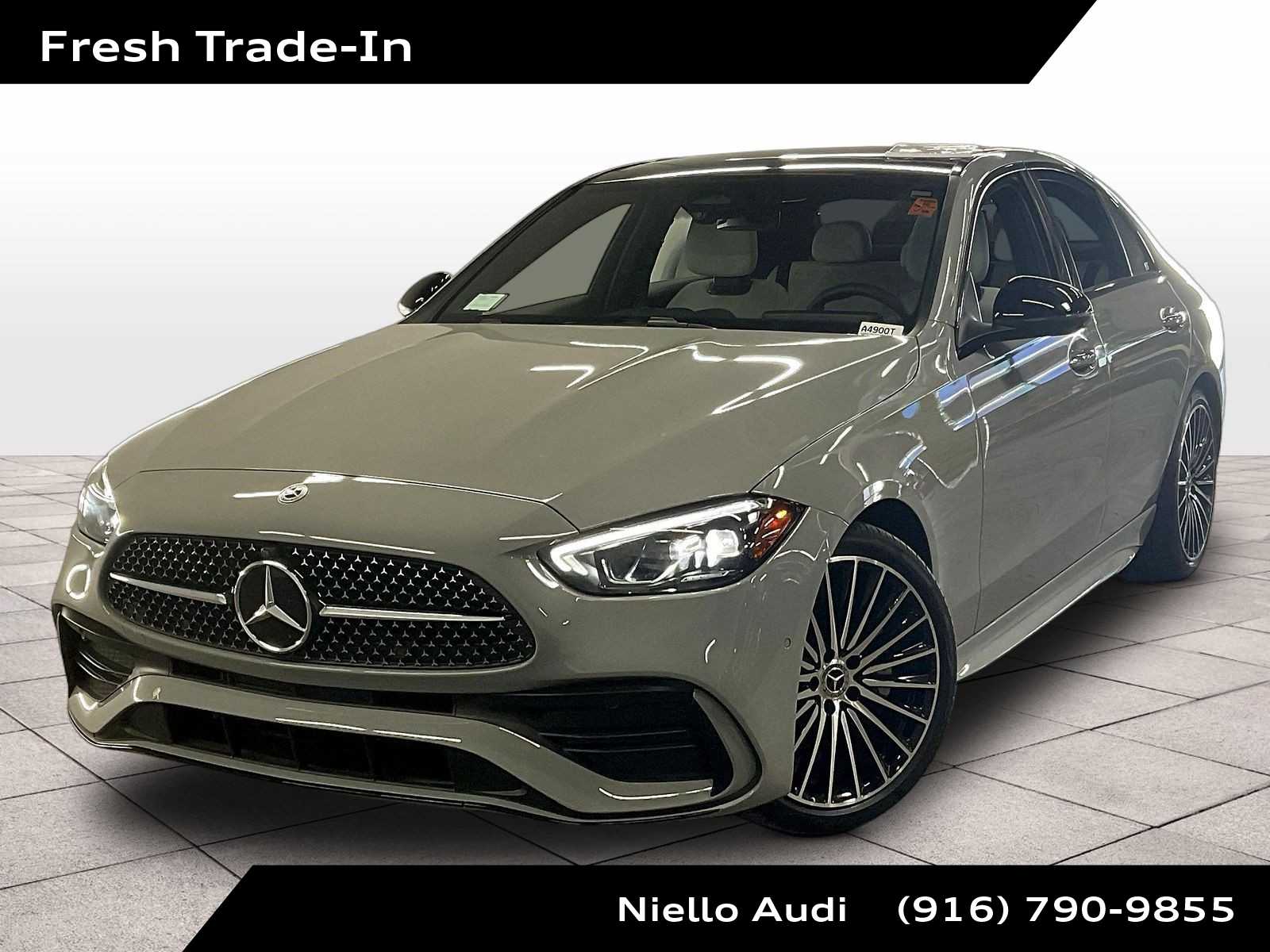 Gray (MANUFAKTUR Alpine Grey) 2025 Mercedes-Benz C-Class C 300 4MATIC Sedan All-Wheel Drive 9-Speed Automatic