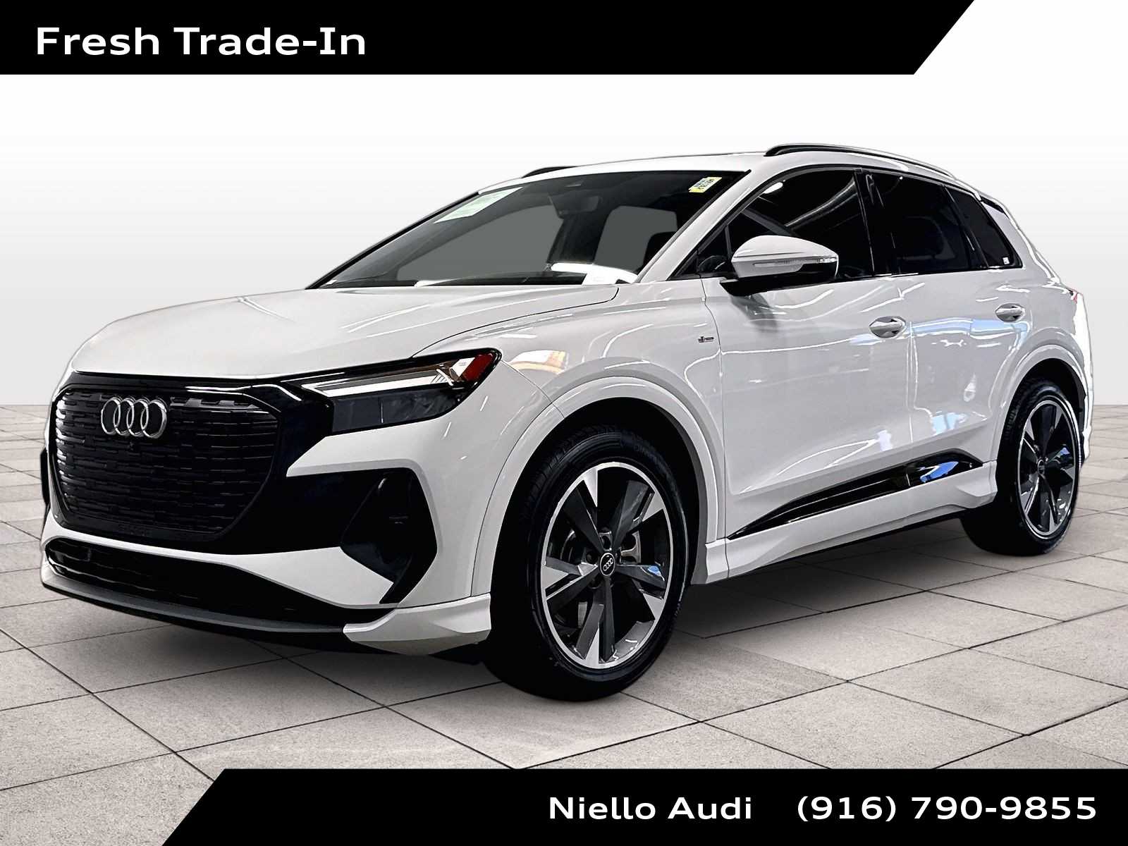 Glacier White Metallic 2024 Audi Q4 e-tron SUV / Crossover All-Wheel Drive 1-Speed Automatic