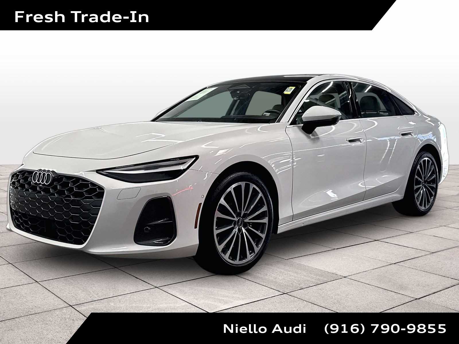 Glacier White Metallic 2026 Audi A6 Sedan All-Wheel Drive 7-Speed Automatic