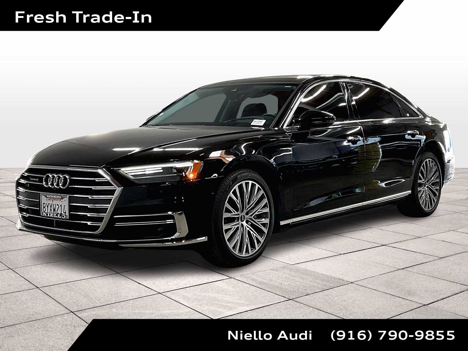 Mythos Black Metallic 2021 Audi A8 L quattro 55 TFSI Sedan All-Wheel Drive 8-Speed Automatic