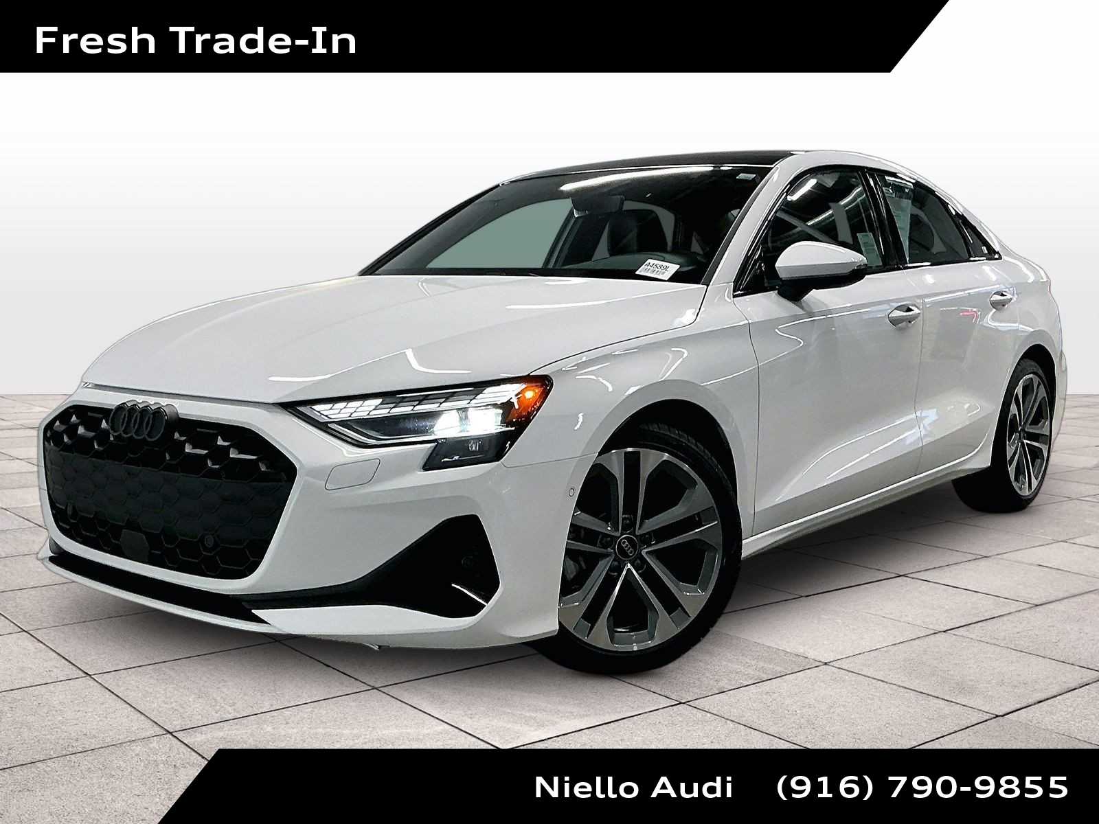 Arkona White 2025 Audi A3 quattro Premium Plus 40 TFSI Sedan All-Wheel Drive 7-Speed Automatic