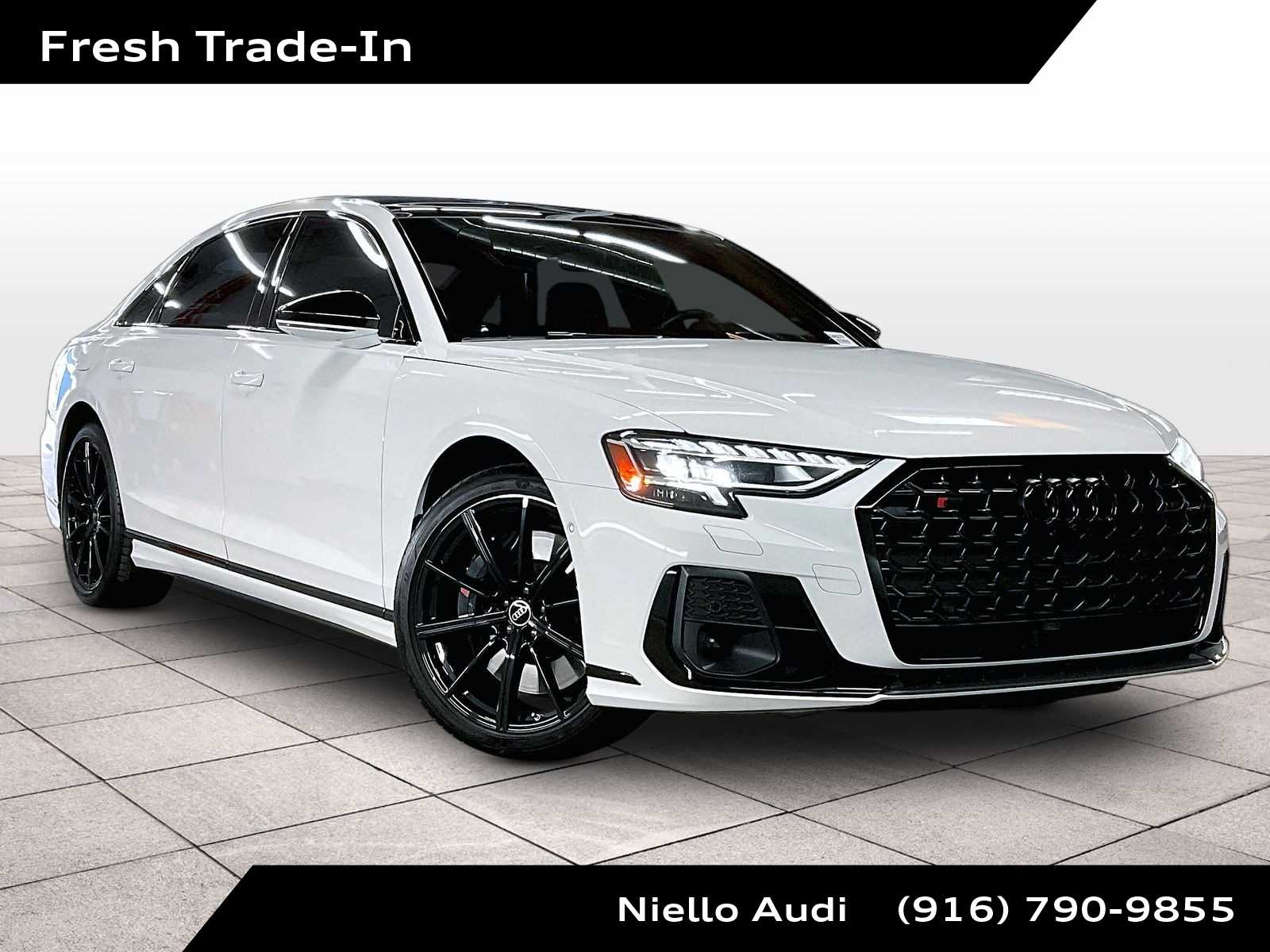 Glacier White Metallic 2023 Audi S8 4.0 TFSI quattro L Sedan 8-Speed Automatic