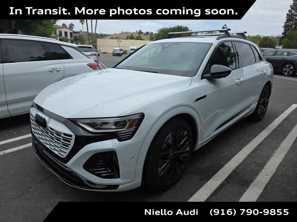 Glacier White Metallic 2024 Audi Q8 e-tron SUV / Crossover All-Wheel Drive 1-Speed Automatic