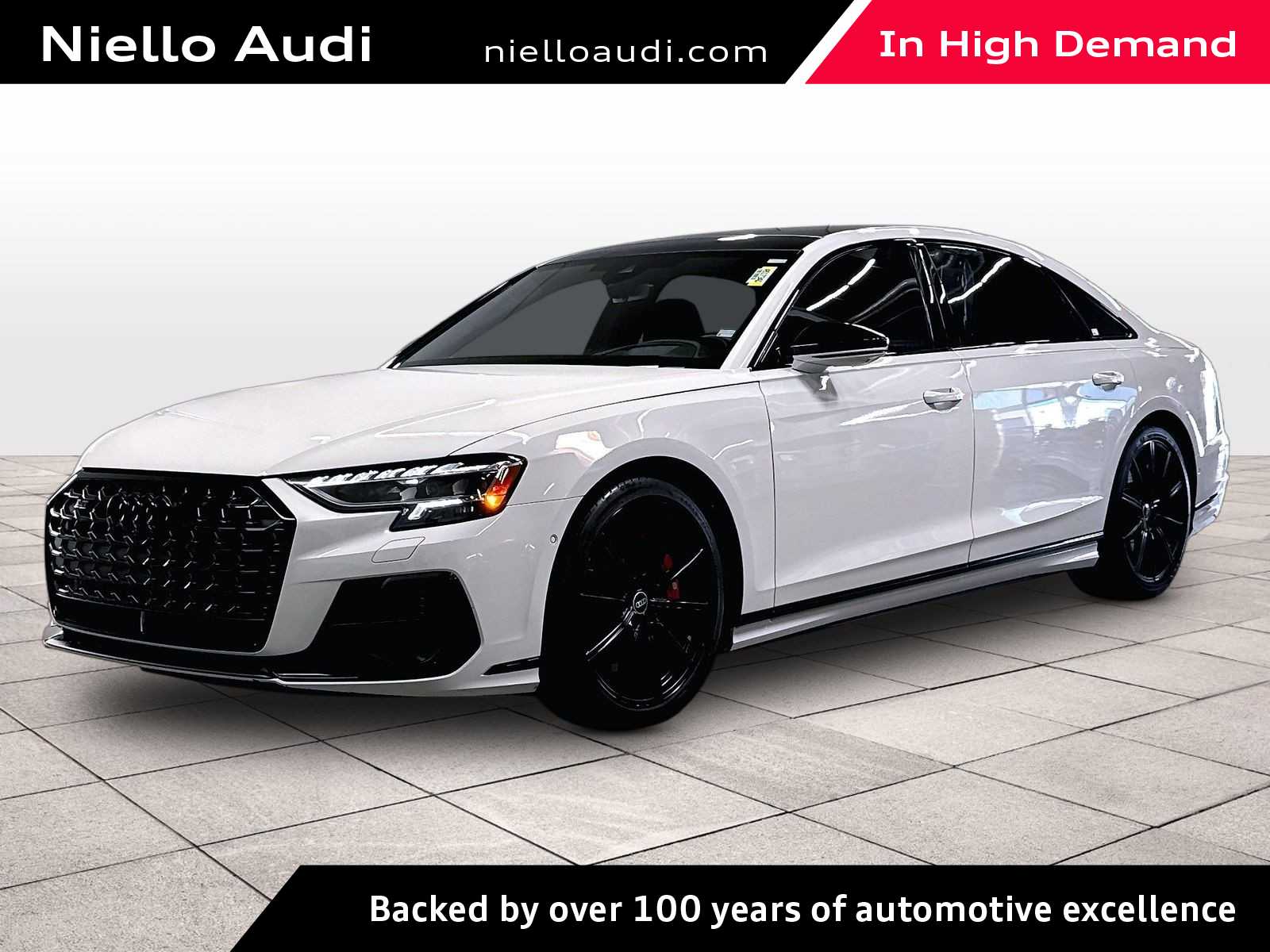 Glacier White Metallic 2023 Audi S8 Sedan 8-Speed Automatic