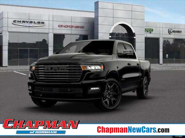 Diamond Black Crystal Pearlcoat 2026 RAM 1500 Laramie Crew Cab 4WD Pickup Truck Four-Wheel Drive 8-Speed Automatic