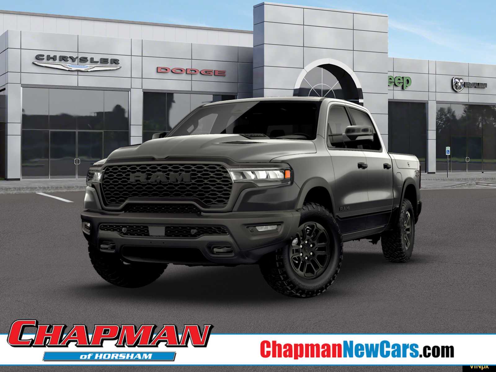 Gray (Granite Crystal Metallic Clearcoat) 2026 RAM 1500 Rebel Crew Cab 4WD Pickup Truck Four-Wheel Drive 8-Speed Automatic