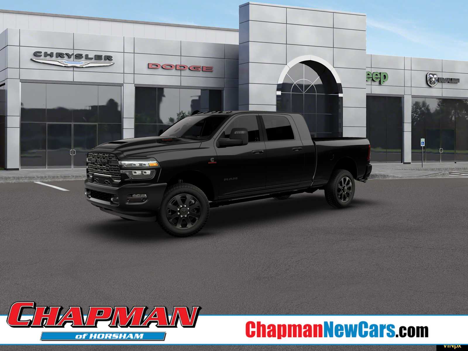 Diamond Black Crystal Pearlcoat 2026 RAM 2500 Laramie Mega Cab 4WD Pickup Truck Four-Wheel Drive 8-Speed Automatic