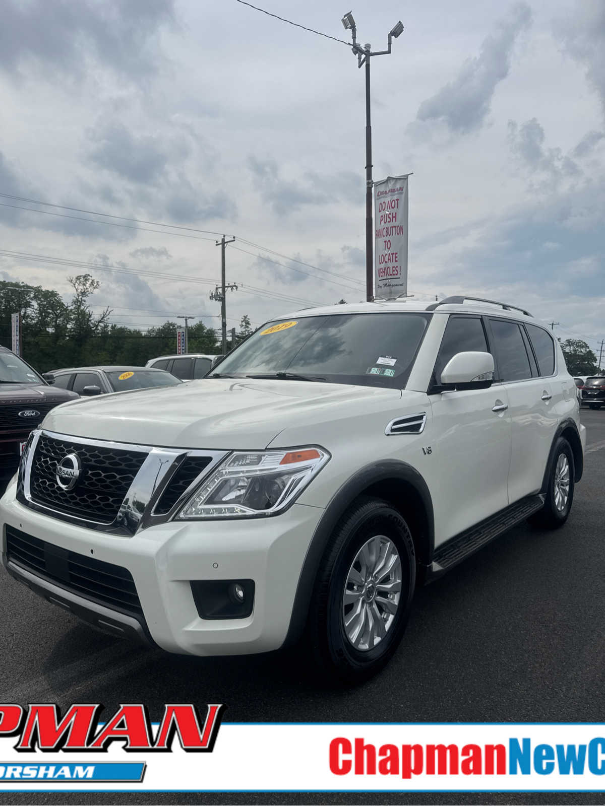 Pearl White Tricoat 2019 Nissan Armada SUV / Crossover Four-Wheel Drive 7-Speed Automatic