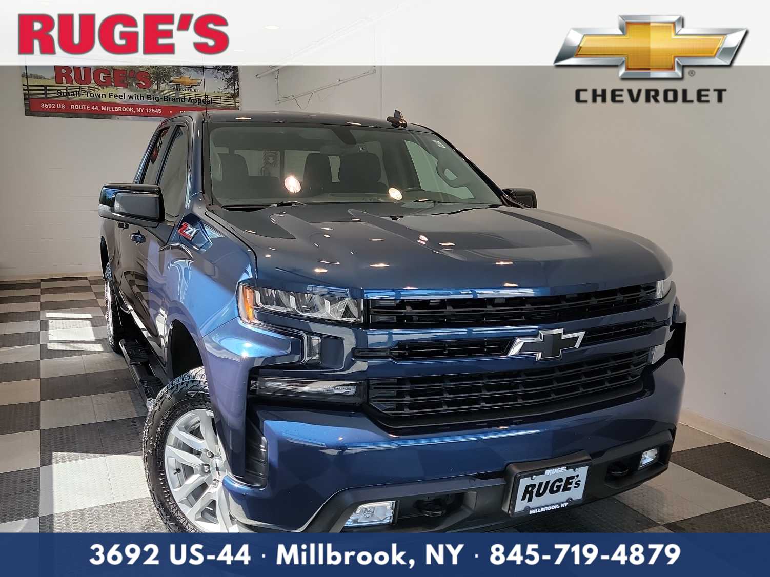 Northsky Blue Metallic 2019 Chevrolet Silverado 1500 RST Double Cab 4WD Pickup Truck Four-Wheel Drive 8-Speed Automatic