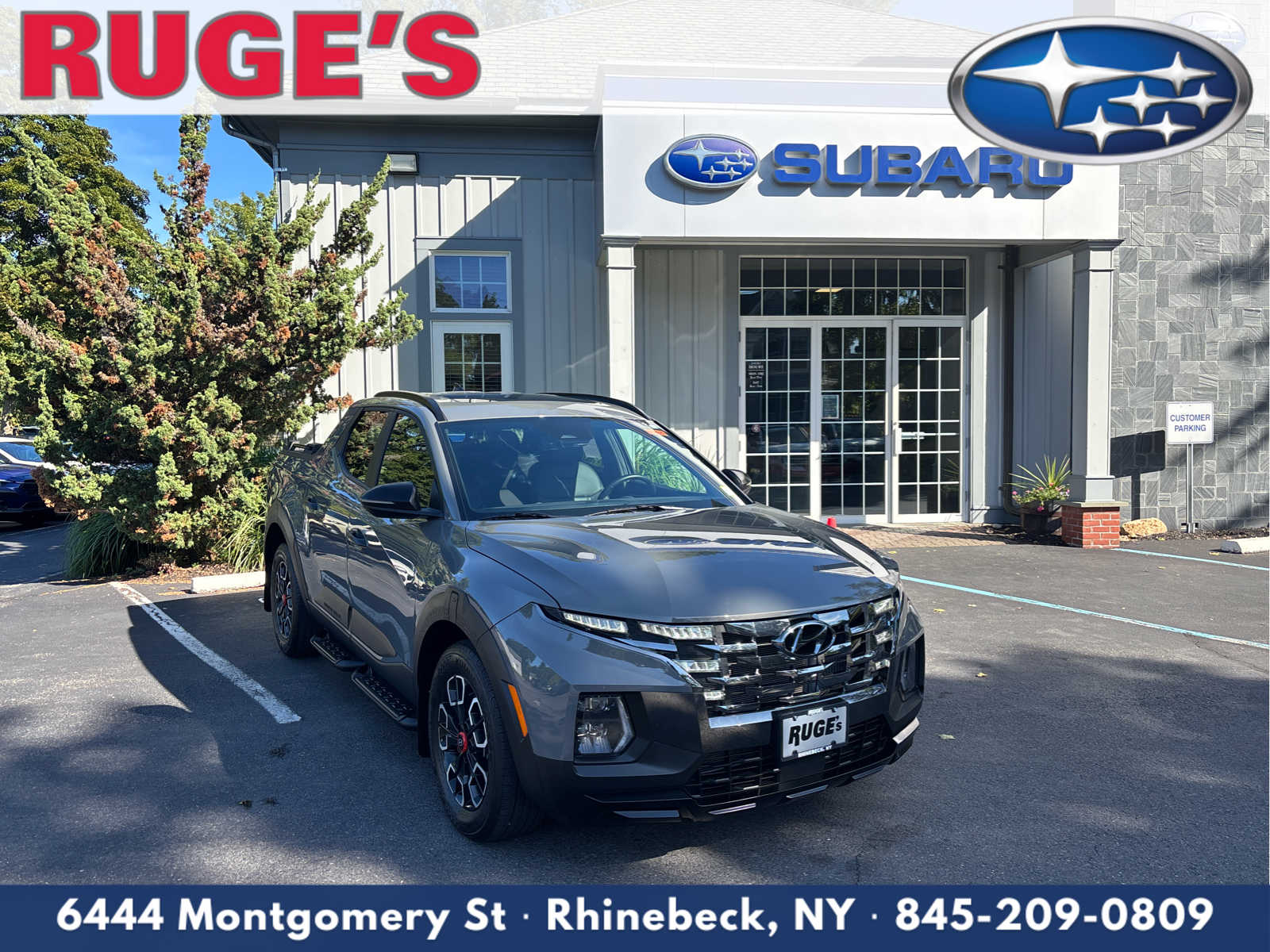 Hampton Gray 2024 Hyundai Santa Cruz Pickup Truck All-Wheel Drive 8-Speed Automatic