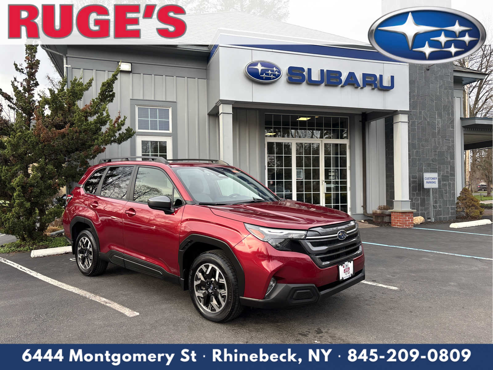 Crimson Red Pearl 2025 Subaru Forester Premium Crossover AWD SUV / Crossover All-Wheel Drive Continuously Variable Transmission