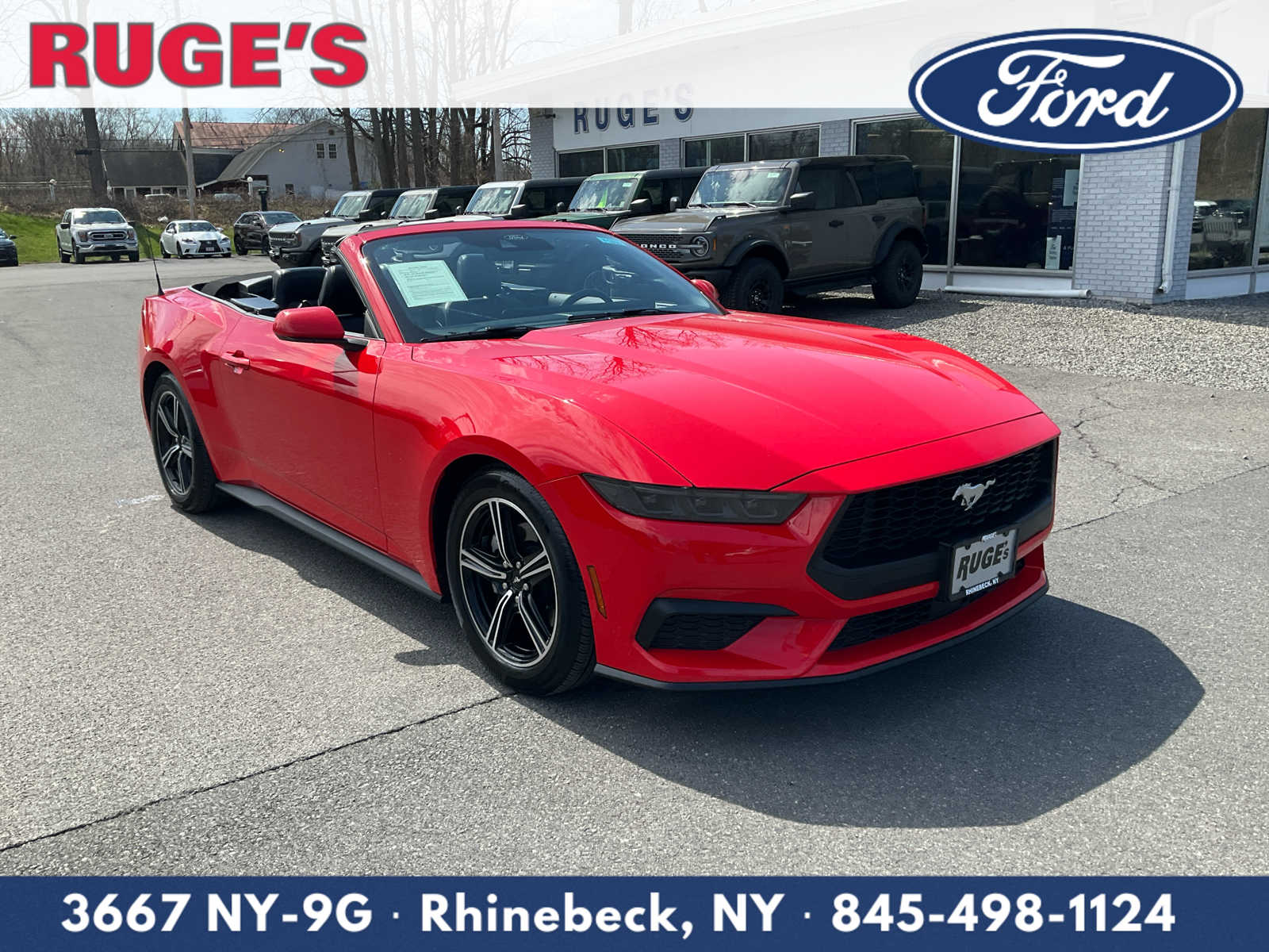 Race Red 2025 Ford Mustang EcoBoost Premium Convertible RWD Convertible Rear-Wheel Drive Automatic
