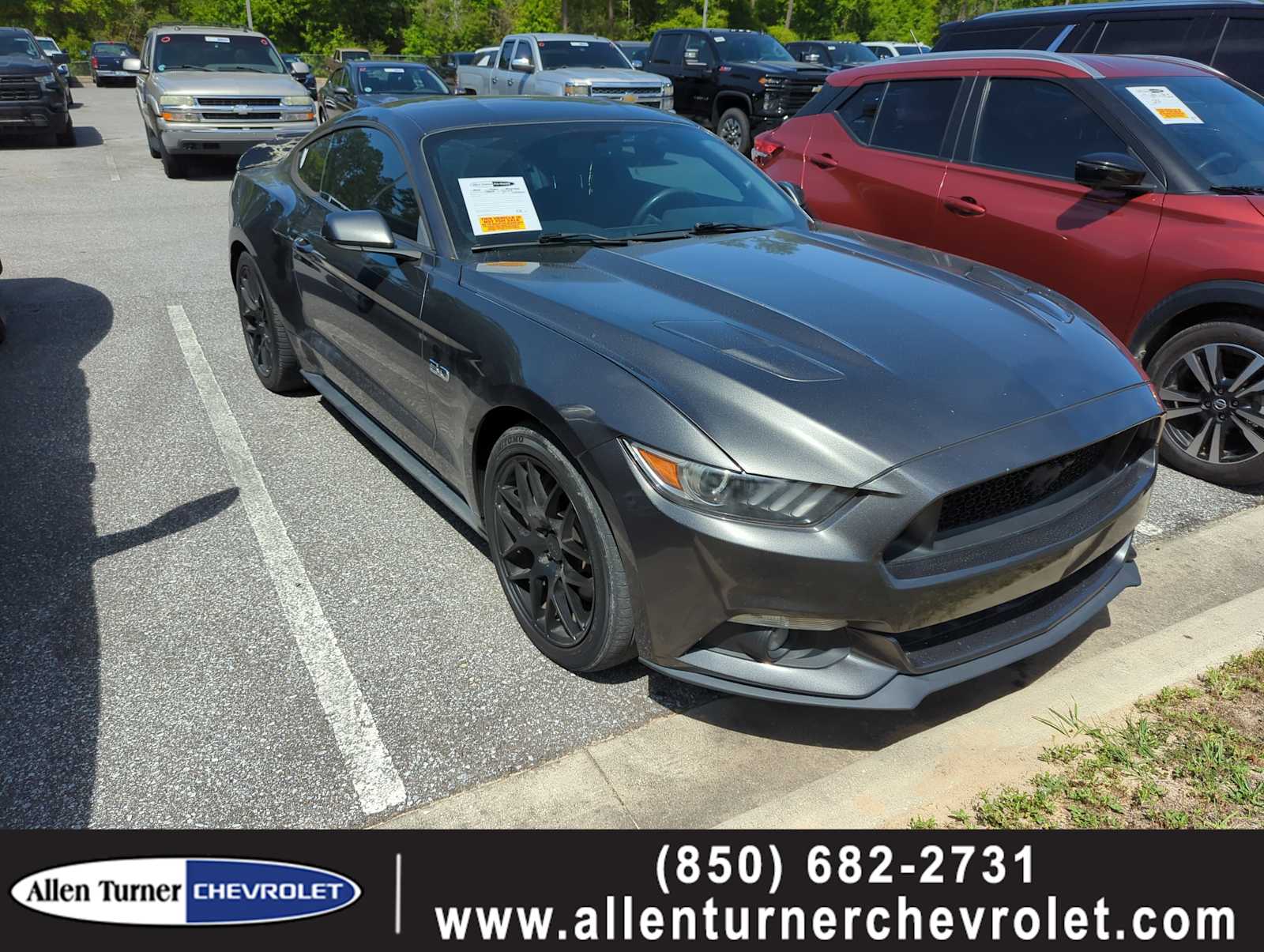 Gray (Magnetic Metallic) 2015 Ford Mustang GT Coupe RWD Coupe Rear-Wheel Drive Automatic