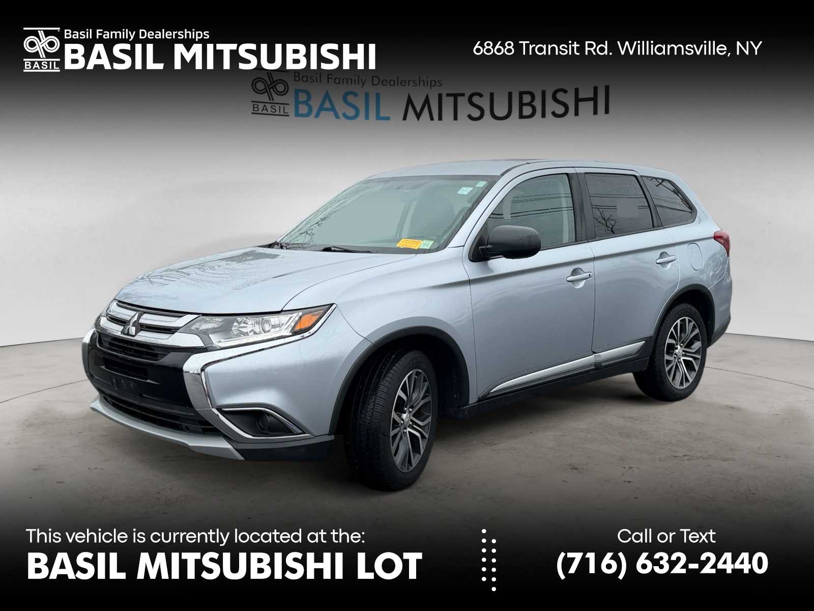 Cool Silver Metallic 2017 Mitsubishi Outlander ES S-AWC SUV / Crossover All-Wheel Drive Automatic