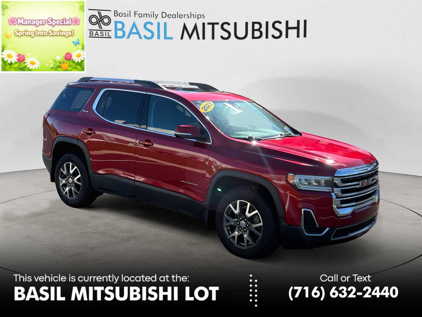 Volcanic Red Tintcoat 2023 GMC Acadia SLE AWD SUV / Crossover Four-Wheel Drive 9-Speed Automatic