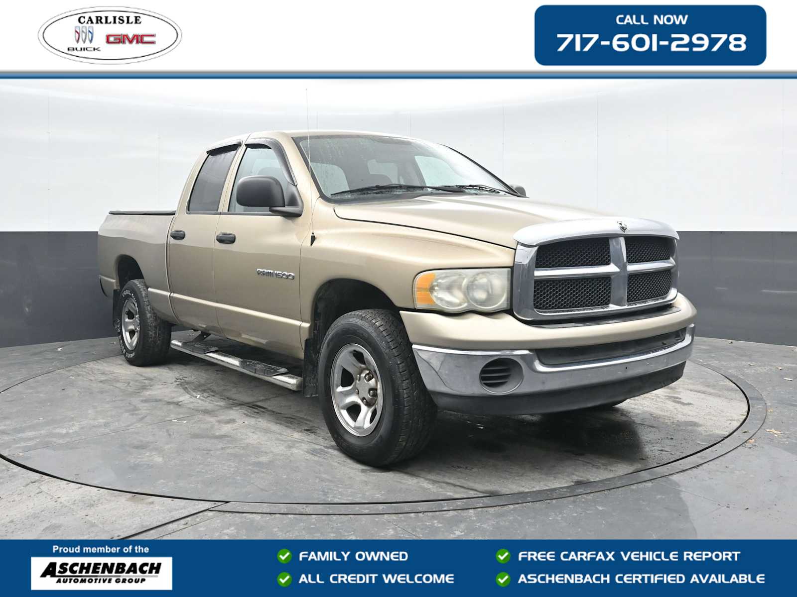 Light Almond Pearl Metallic 2003 Dodge RAM 1500 SLT Quad Cab LB 4WD Pickup Truck Four-Wheel Drive 5-Speed Automatic