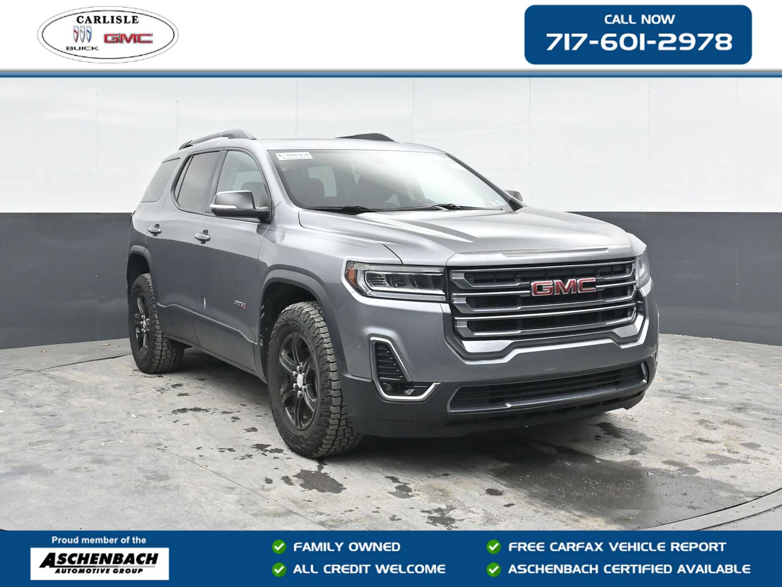 Gray (Satin Steel Metallic) 2020 GMC Acadia AT4 AWD SUV / Crossover Four-Wheel Drive 9-Speed Automatic