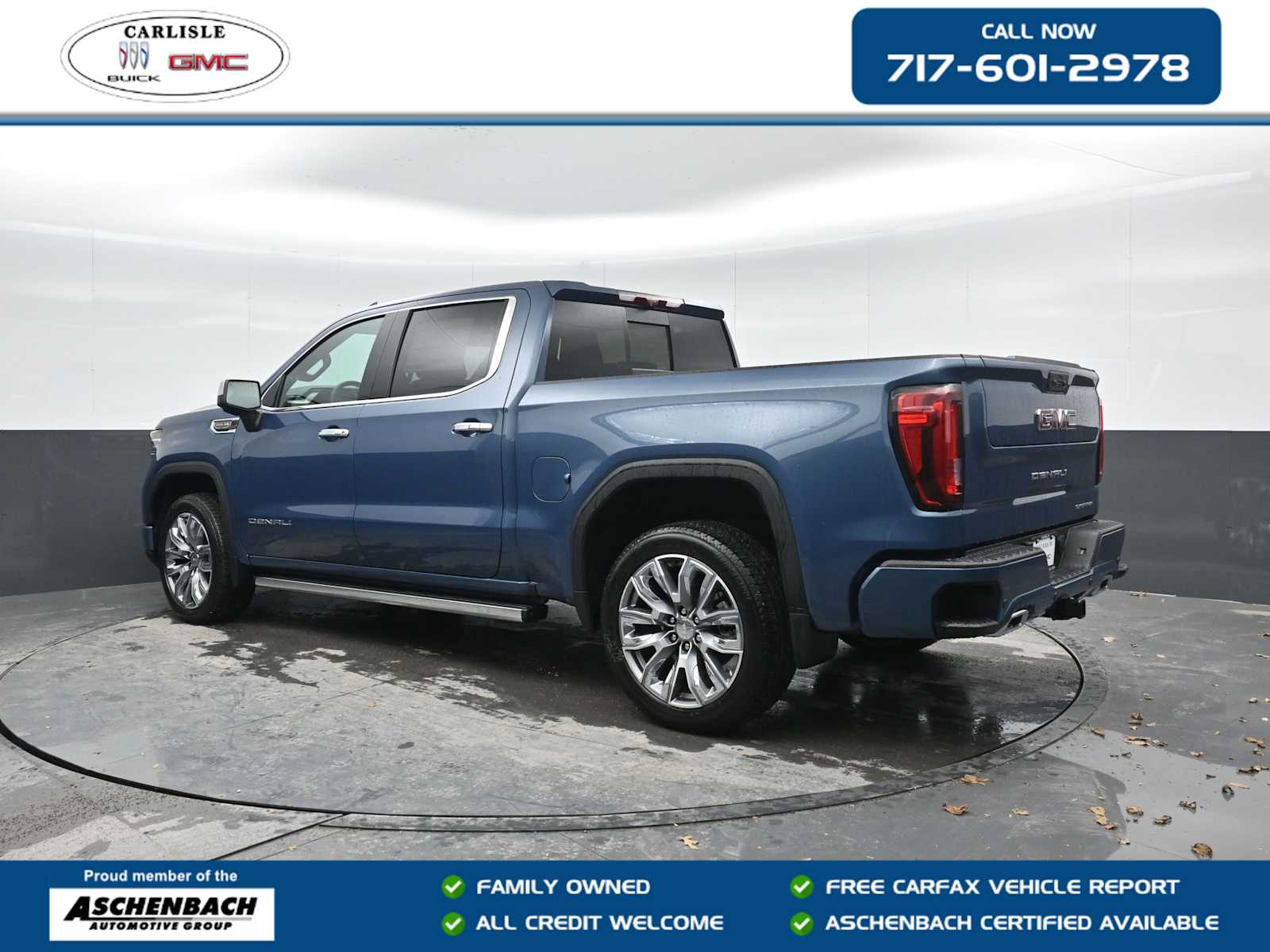 Downpour Metallic 2026 GMC Sierra 1500 Denali Crew Cab 4WD Pickup Truck Four-Wheel Drive Automatic