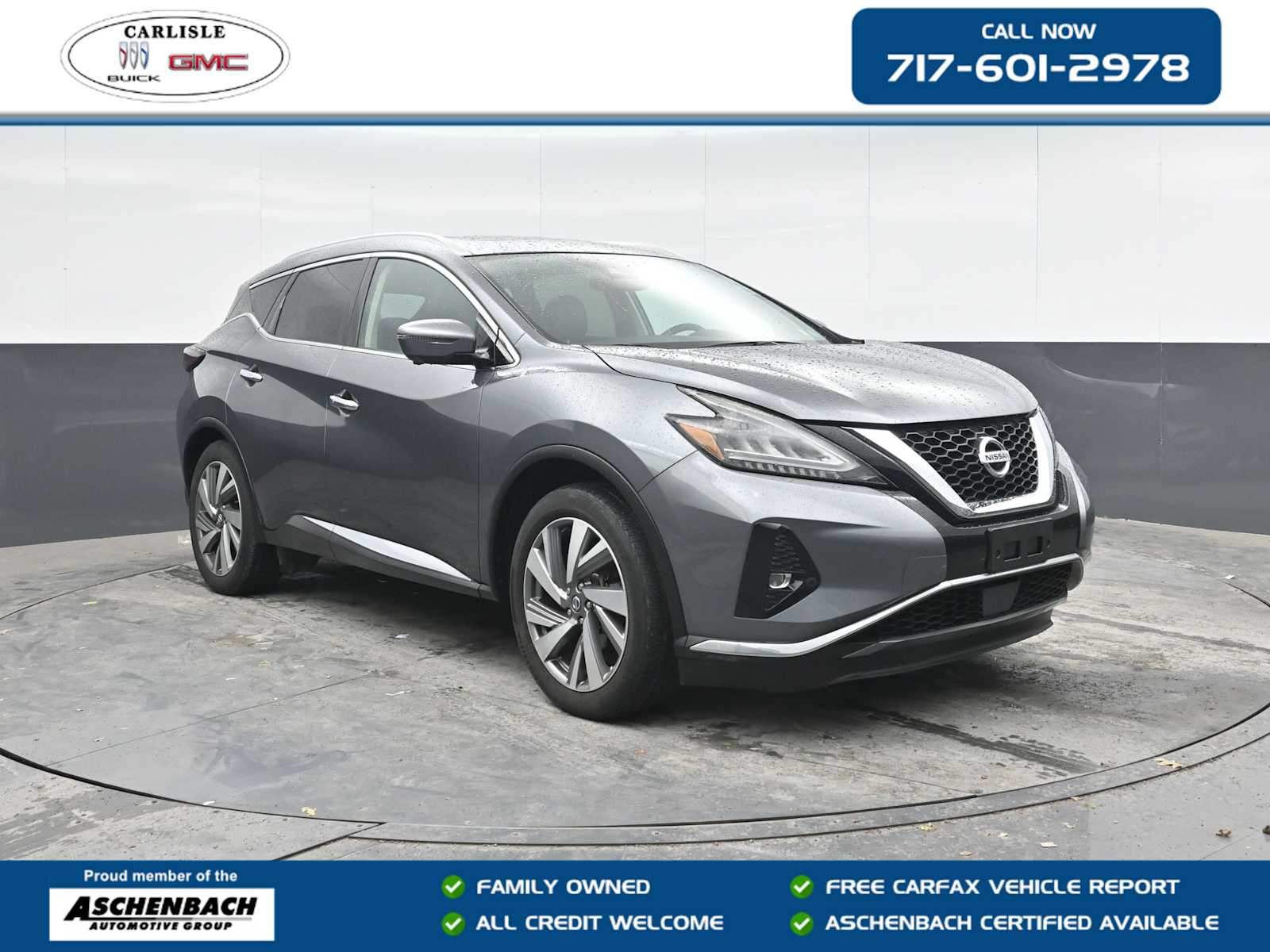 Gray (Gun Metallic) 2020 Nissan Murano SUV / Crossover All-Wheel Drive Continuously Variable Transmission