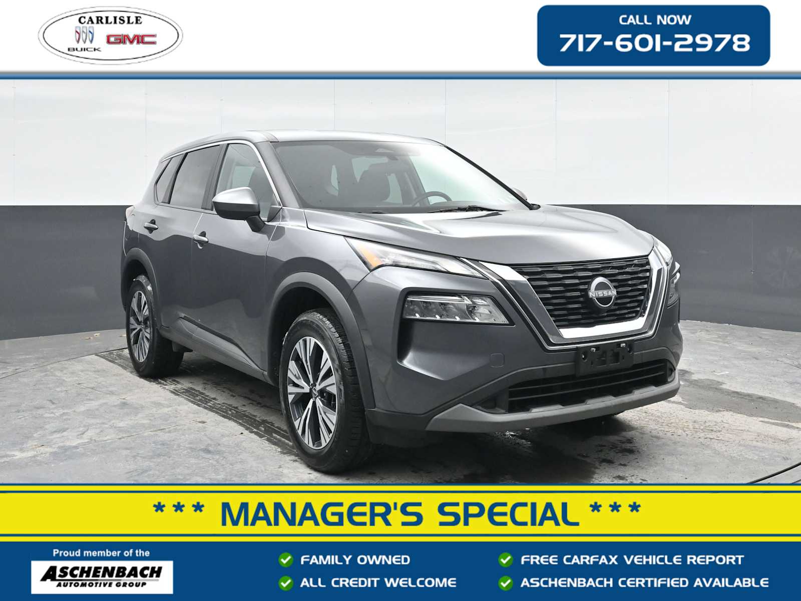 Gray (Gun Metallic) 2023 Nissan Rogue SV AWD SUV / Crossover All-Wheel Drive Continuously Variable Transmission