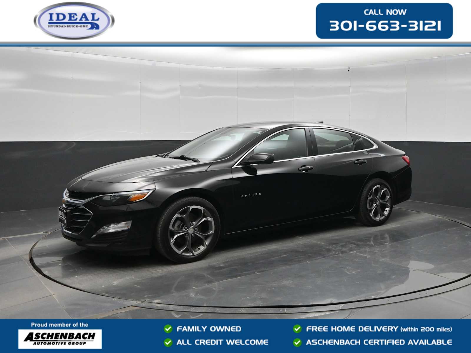 Mosaic Black Metallic 2024 Chevrolet Malibu Sedan Front-Wheel Drive Continuously Variable Transmission