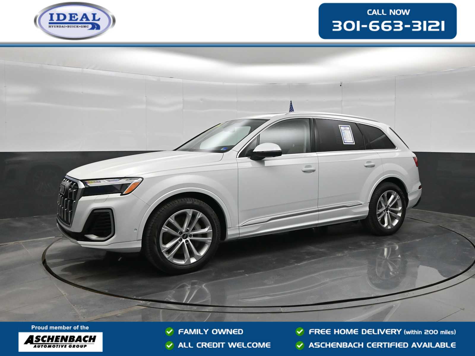 Glacier White Metallic 2025 Audi Q7 SUV / Crossover All-Wheel Drive 8-Speed Automatic