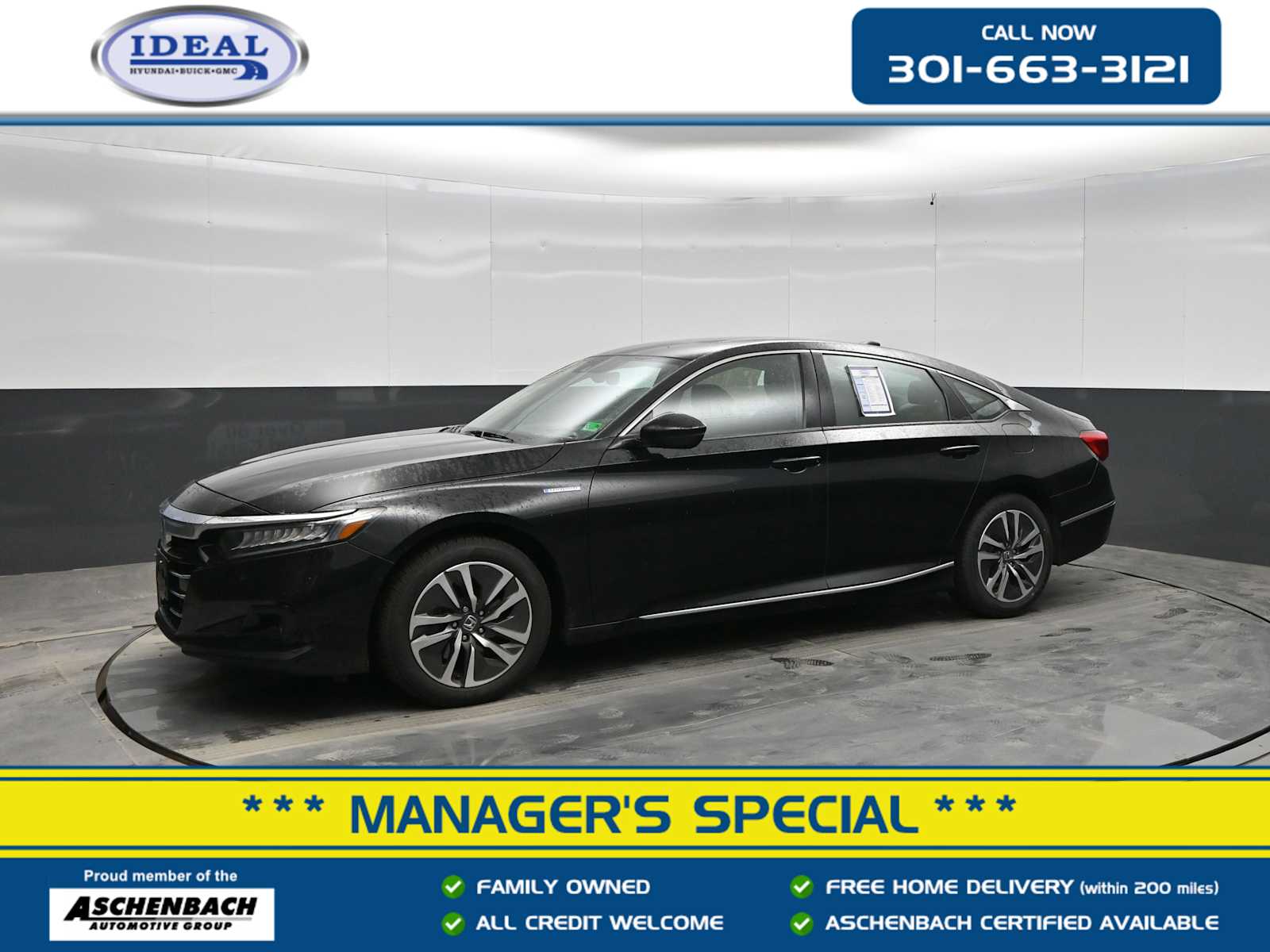 Crystal Black Pearl 2022 Honda Accord Hybrid EX-L FWD Sedan Front-Wheel Drive Continuously Variable Transmission