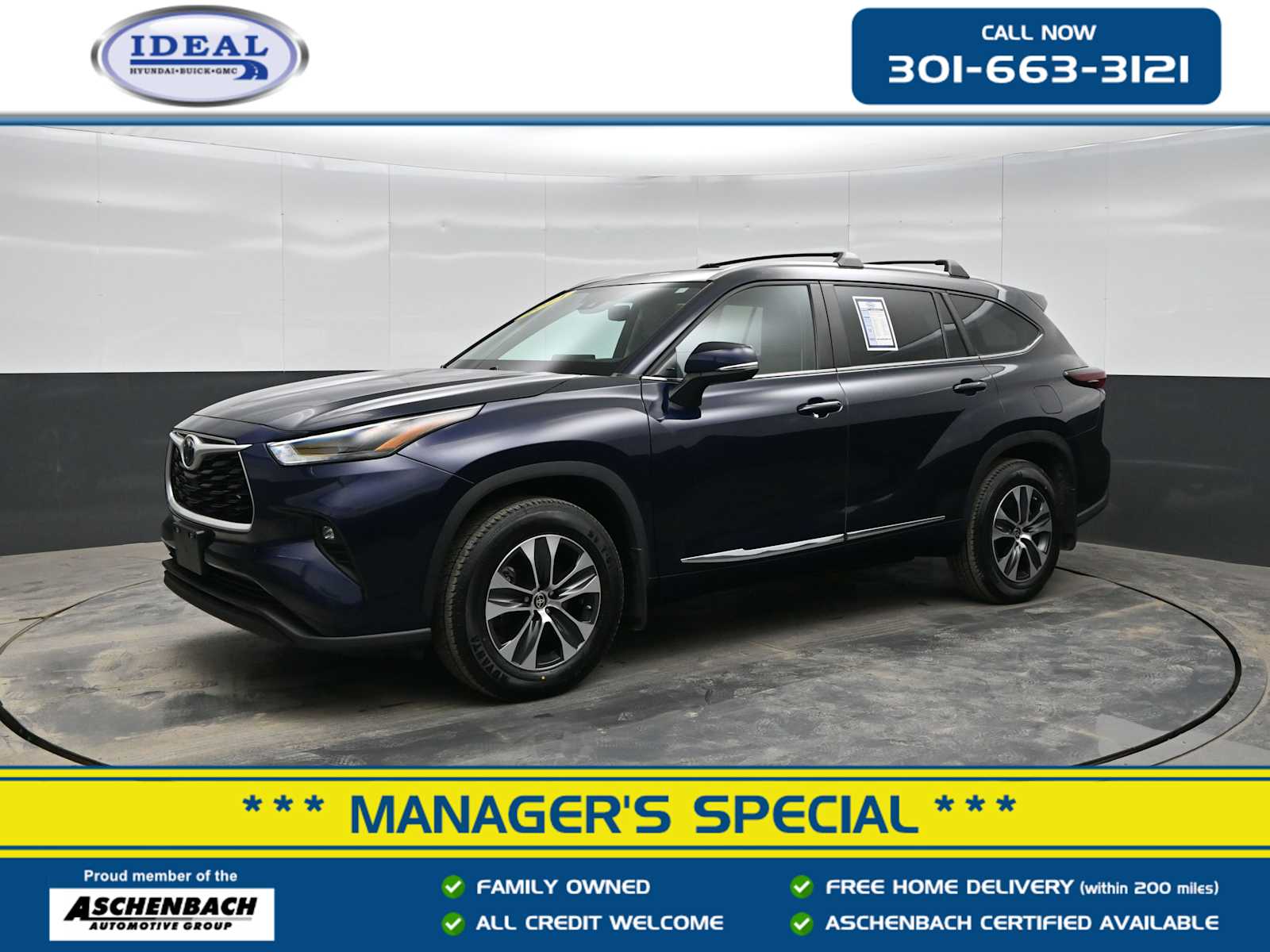 Blueprint 2024 Toyota Highlander XLE AWD SUV / Crossover All-Wheel Drive 8-Speed Automatic