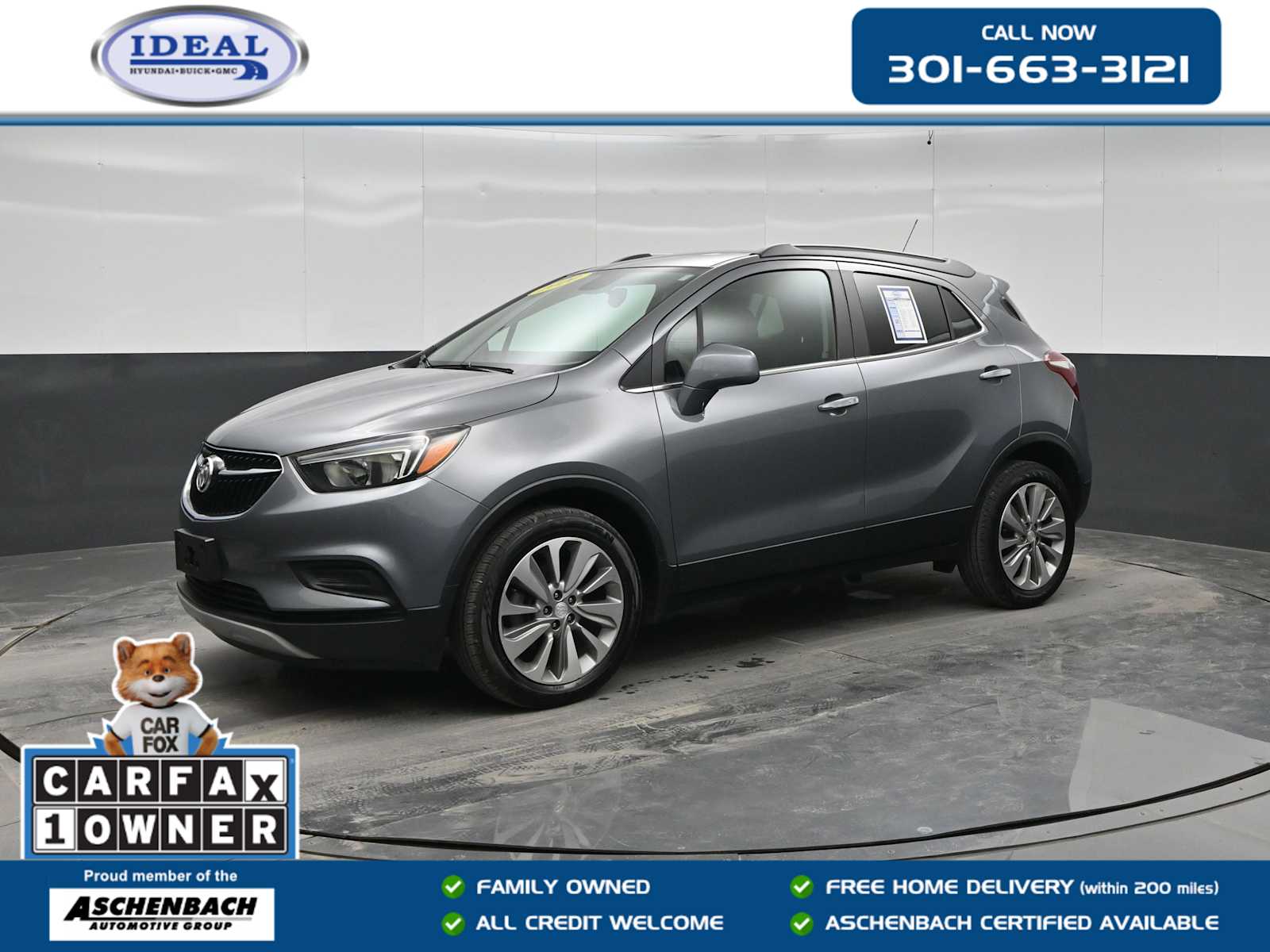 Gray (Satin Steel Metallic) 2020 Buick Encore SUV / Crossover Front-Wheel Drive 6-Speed Automatic