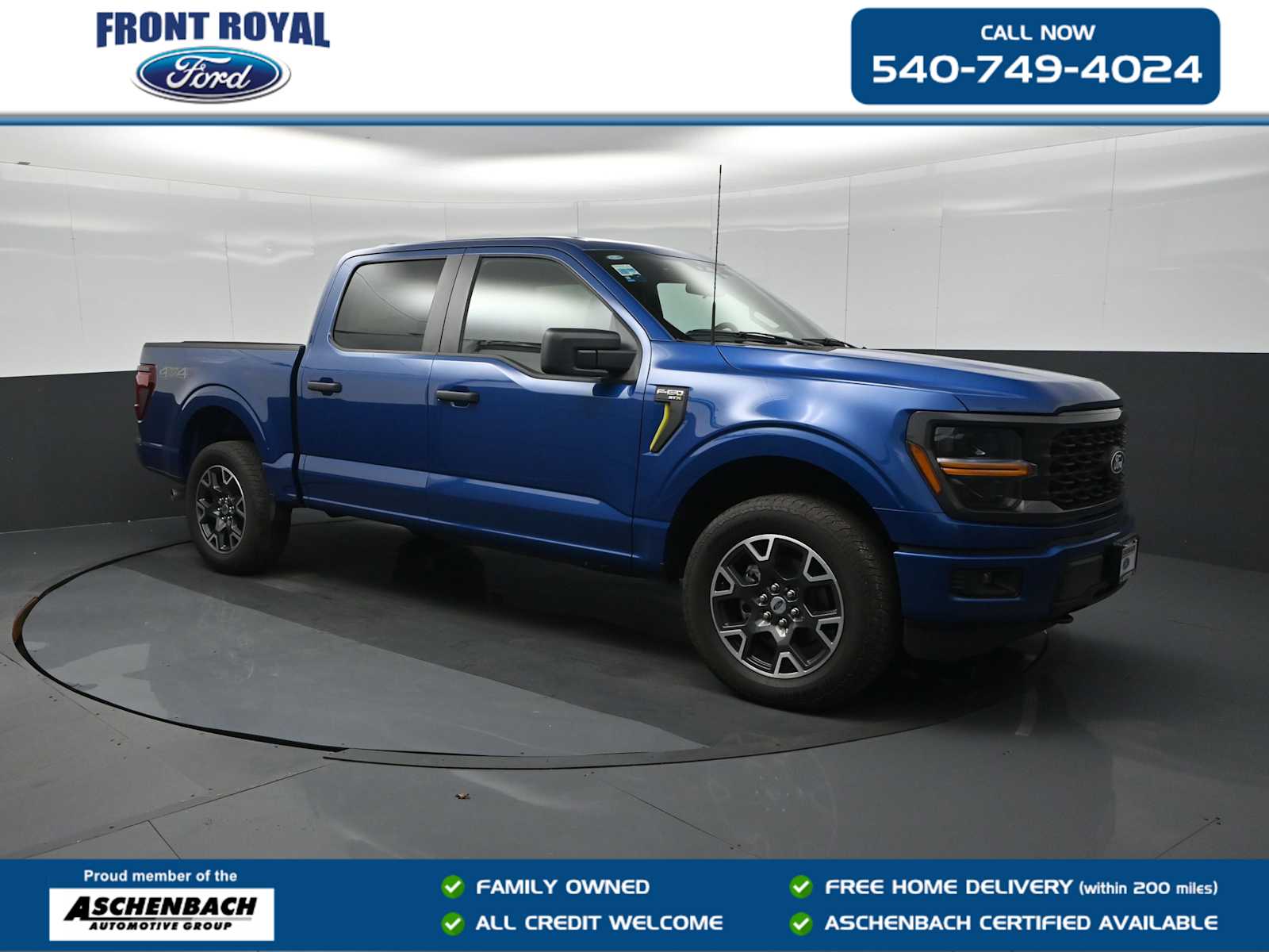 Atlas Blue Metallic 2025 Ford F-150 STX 4dr SuperCrew 4WD Pickup Truck Four-Wheel Drive Automatic