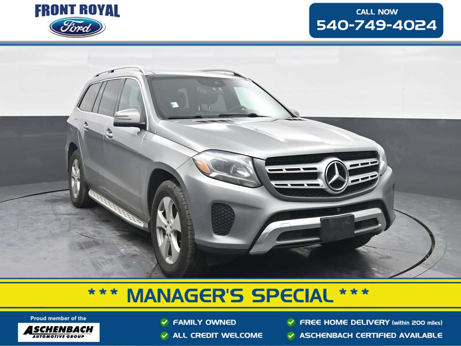 Palladium Silver Metallic 2017 Mercedes-Benz GLS 450 4MATIC SUV / Crossover All-Wheel Drive 9-Speed Automatic
