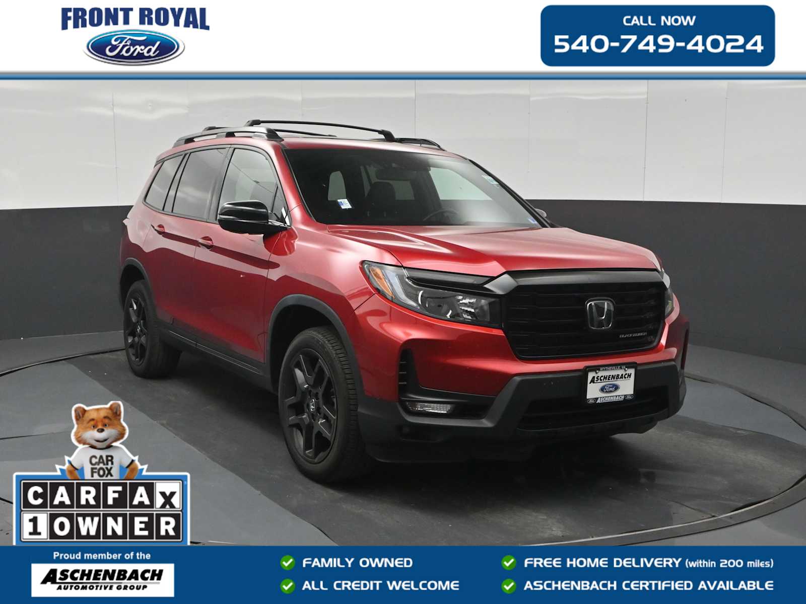 Radiant Red Metallic II 2024 Honda Passport SUV / Crossover All-Wheel Drive 9-Speed Automatic