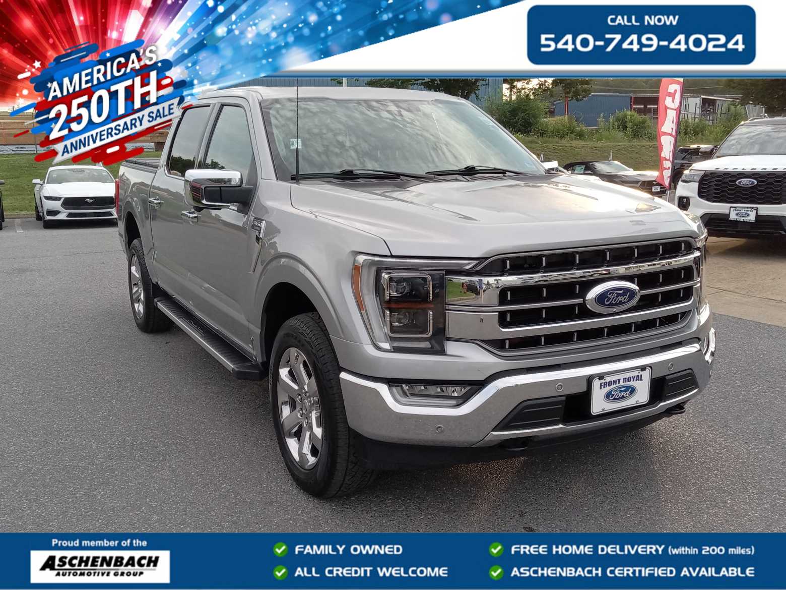 Iconic Silver 2023 Ford F-150 Pickup Truck Four-Wheel Drive Automatic