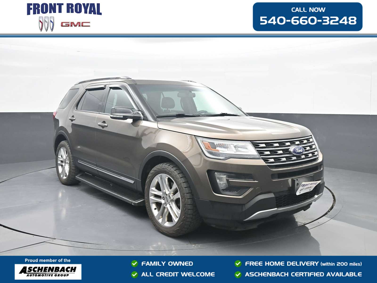 Caribou Metallic 2016 Ford Explorer XLT 4WD SUV / Crossover All-Wheel Drive 6-Speed Automatic