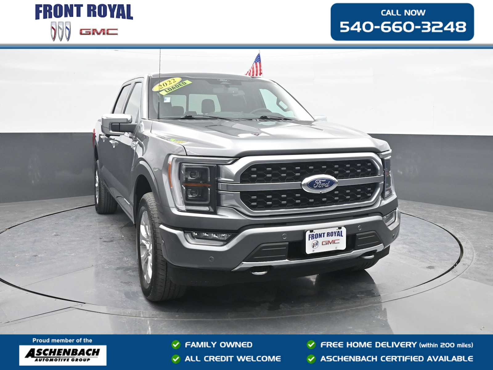 Carbonized Gray Metallic 2022 Ford F-150 Platinum SuperCrew 4WD Pickup Truck Four-Wheel Drive Automatic