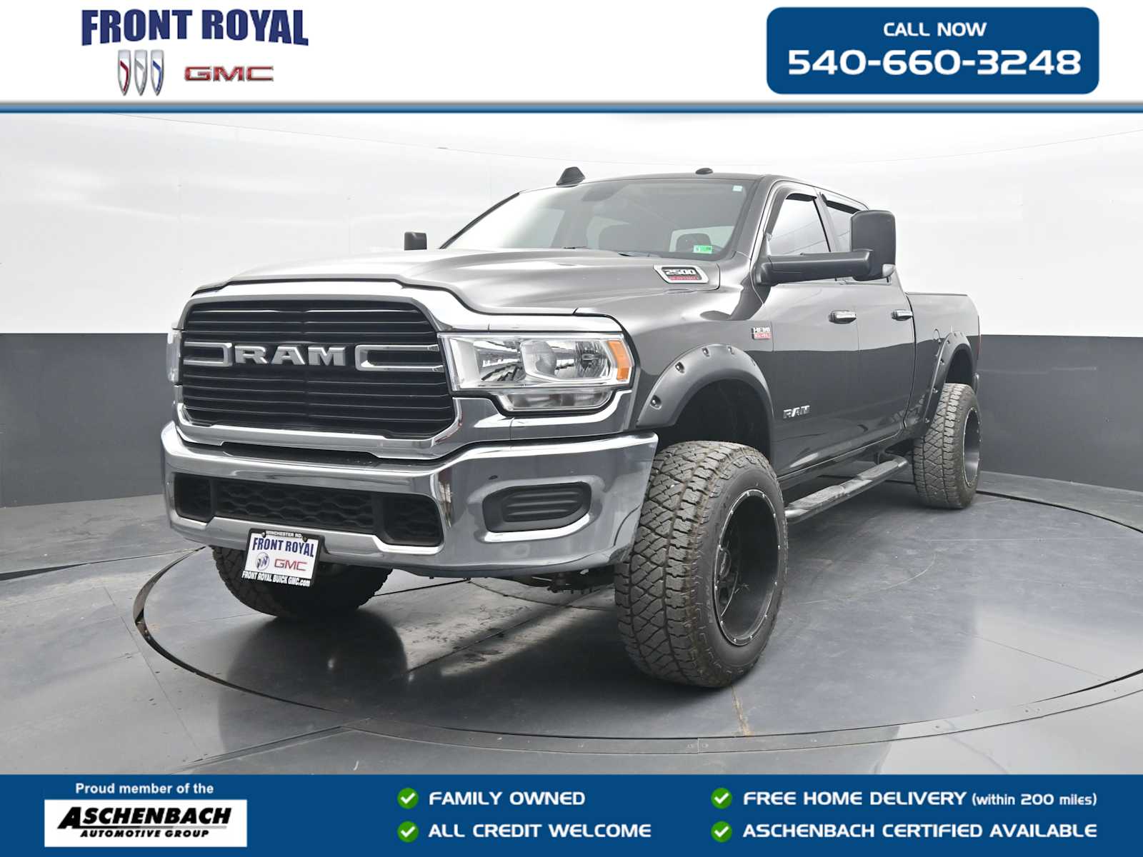 Gray (Granite Crystal Metallic Clearcoat) 2019 RAM 2500 Pickup Truck Four-Wheel Drive 8-Speed Automatic