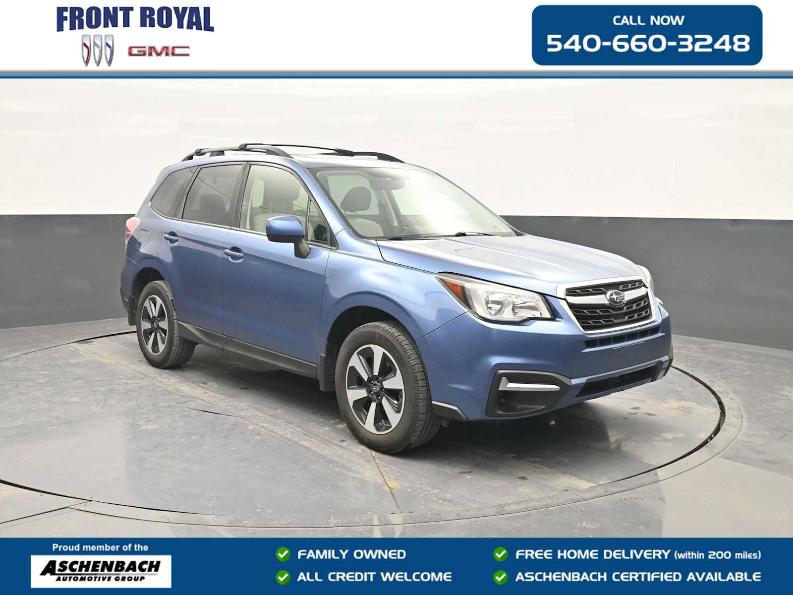 Quartz Blue Pearl 2018 Subaru Forester 2.5i Premium SUV / Crossover All-Wheel Drive Continuously Variable Transmission