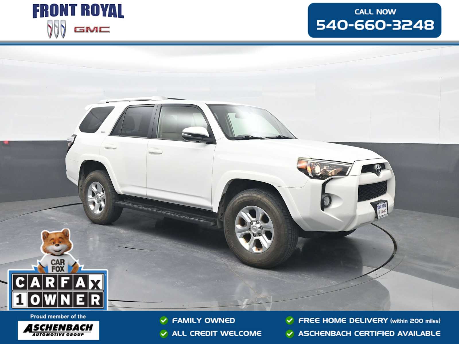 Super White 2015 Toyota 4Runner SUV / Crossover Four-Wheel Drive 5-Speed Automatic