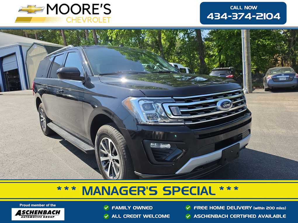 Agate Black 2019 Ford Expedition MAX XLT 4WD SUV / Crossover Four-Wheel Drive Automatic