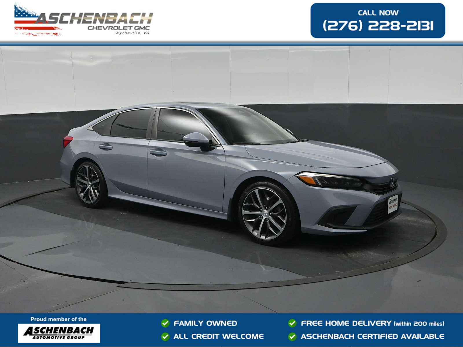 Sonic Gray Pearl 2022 Honda Civic Touring FWD Sedan Front-Wheel Drive Continuously Variable Transmission