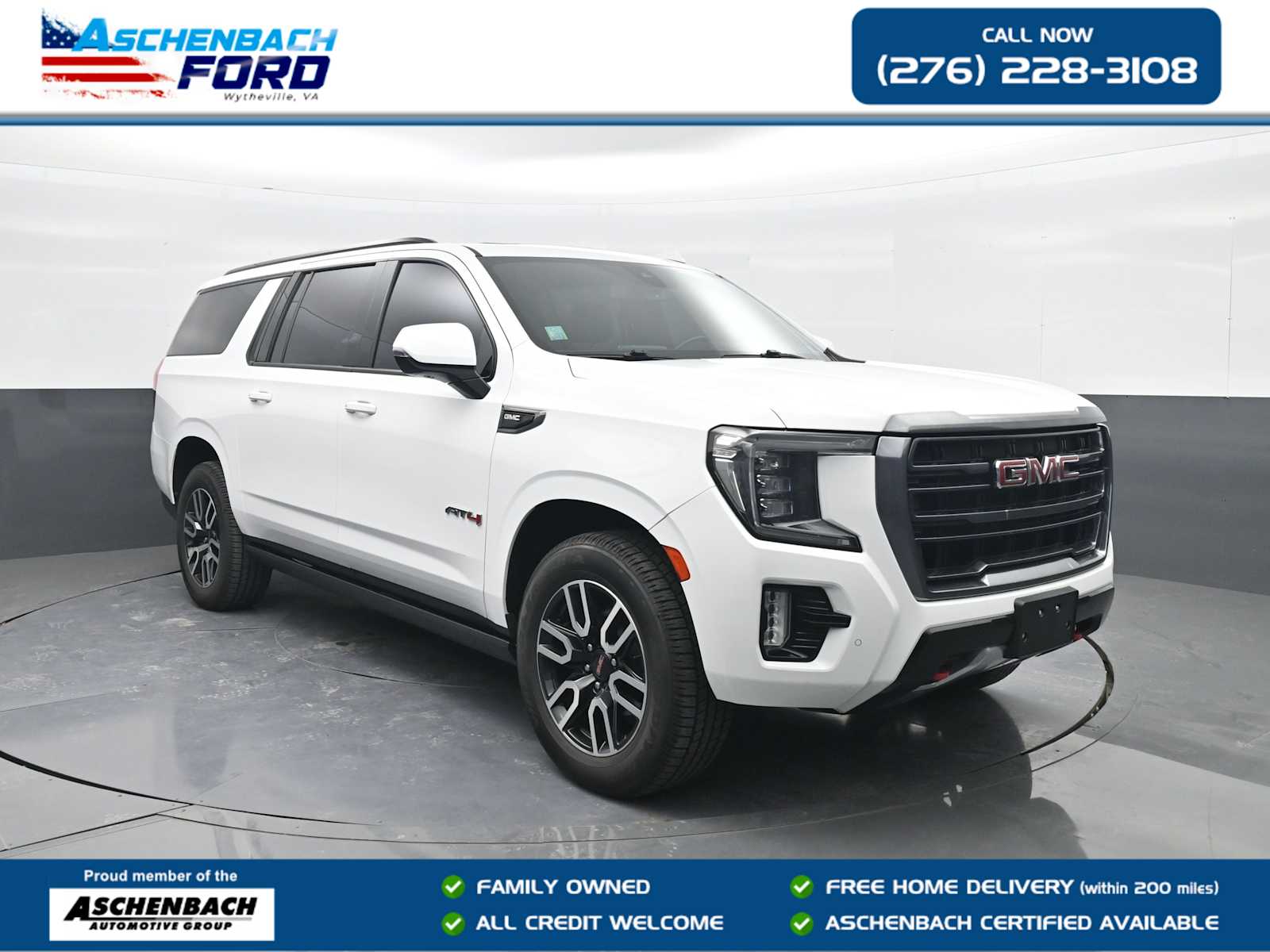 Summit White 2022 GMC Yukon XL AT4 4WD SUV / Crossover Four-Wheel Drive Automatic