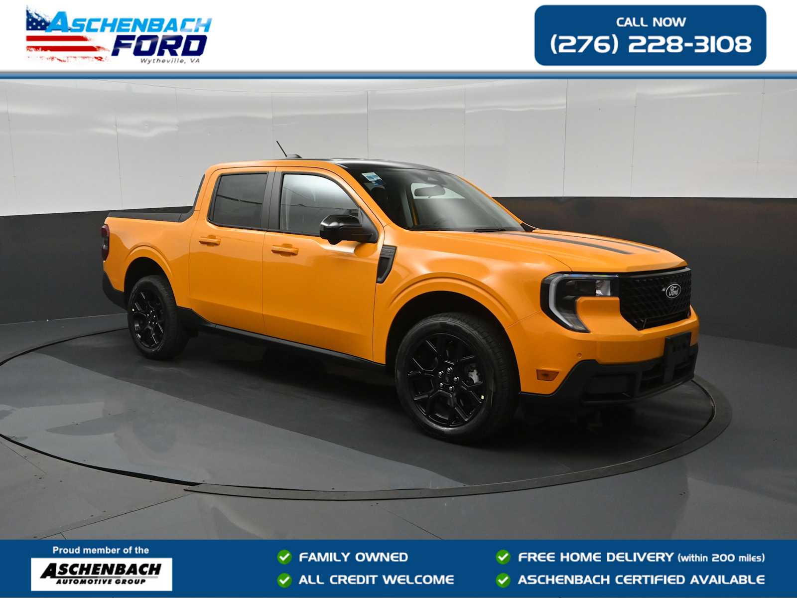 ORANGE FURY METALLIC 2026 Ford Maverick Lariat SuperCrew AWD Pickup Truck All-Wheel Drive Automatic